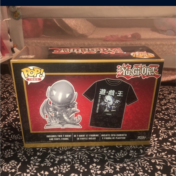 Funko POP! Tees Anime “Yu-Gi-Oh!” Blue Eyes Toon Dragon #1062 (GameStop) {L} - Picture 2 of 6